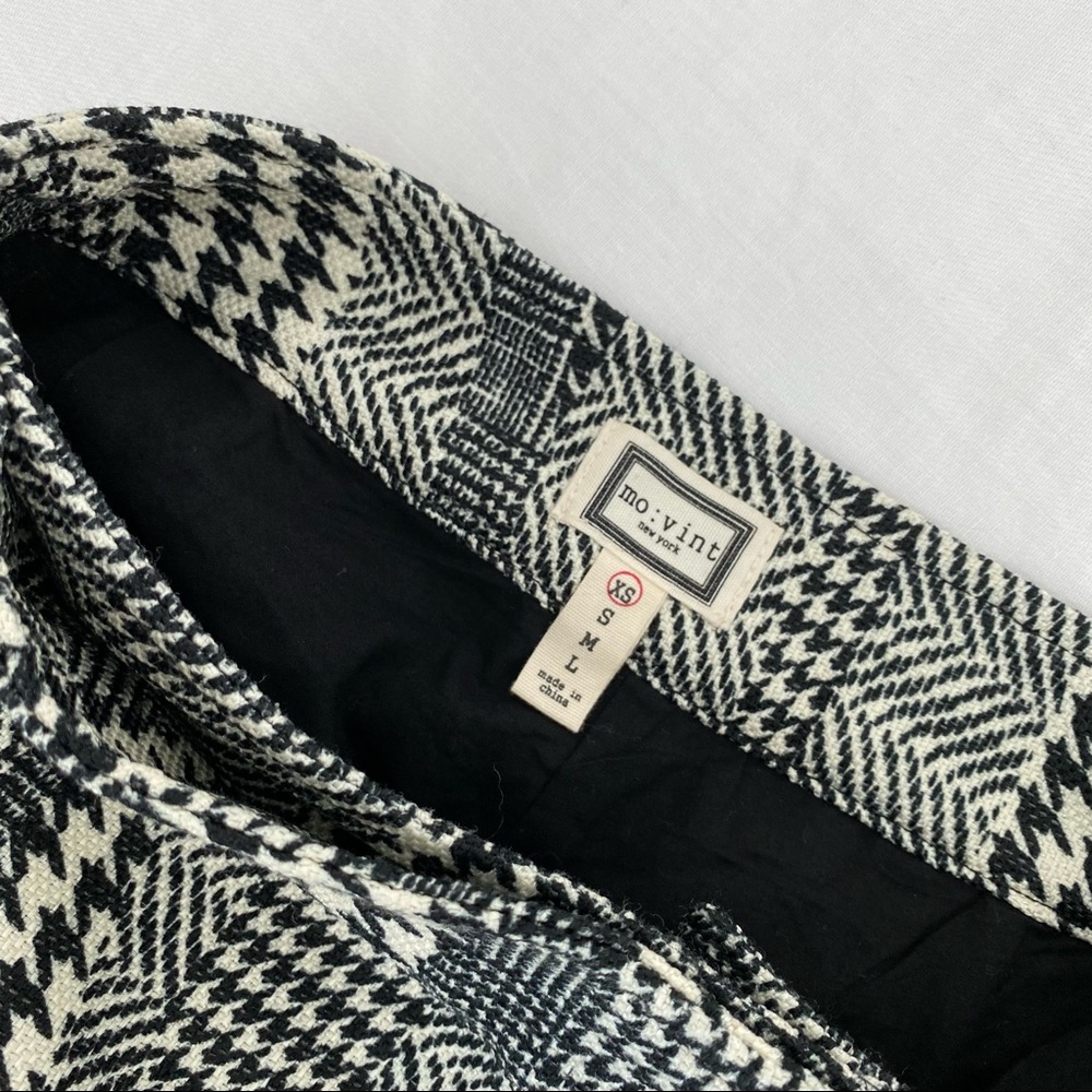 Houndstooth Patchwork Print Skort - image 5